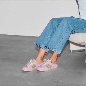 NWT Gucci Ace mule Pink Sneakers with Yellow and Gray Accents US 10 EU 40